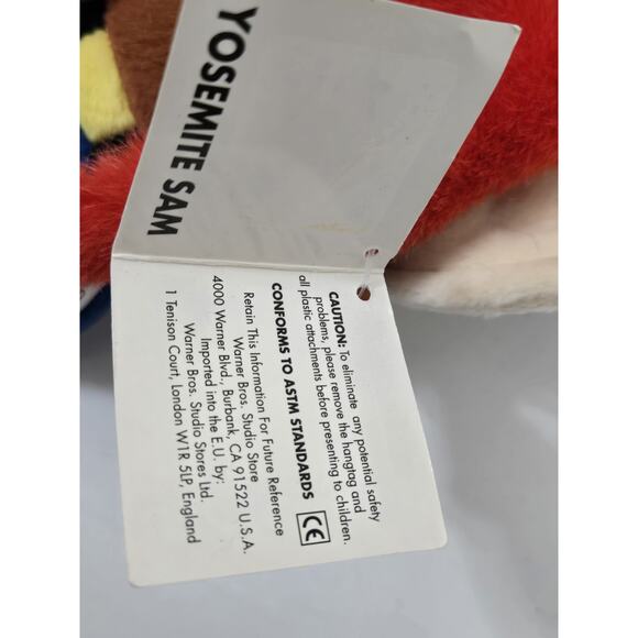 1999 Warner Bros Studio Store Loony Tunes Yosemite Sam 10" Plush Doll - Picture 5 of 5